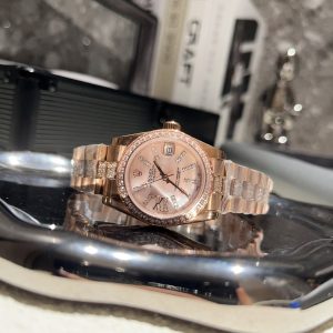 ROLEX DATEJUST DIAMOND IN ROSE GOLD WITH PINK DIAL 31MM