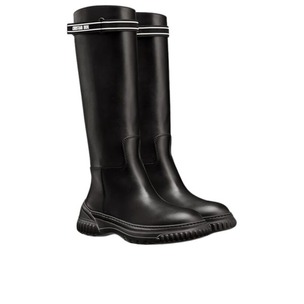 DIOR D RACER BOOT CALFSKIN BLACK KDI781VEA S17X