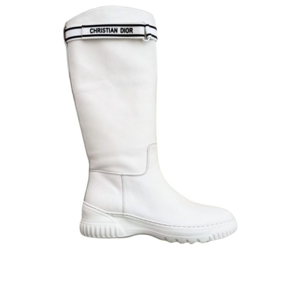 DIOR D RACER BOOT CALFSKIN WHITE