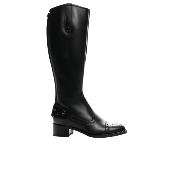 DIOR D FOLK BOOT CALFSKIN BLACK