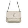 SAINT LAURENT NIKI MEDIUM IN VINTAGE LEATHER WHITE 28CM