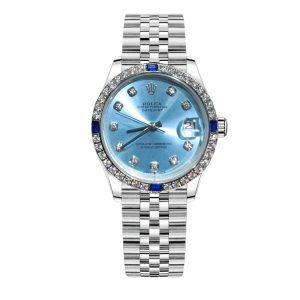 ROLEX DATEJUST WHITE GOLD ICE BLUE DIAMOND 31MM