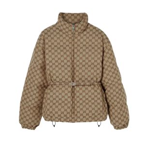 GUCCI GG CANVAS BOMBER JACKET CAMEL 797451 Z9ABA 2184