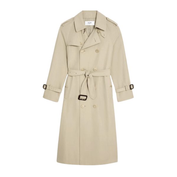 CELINE WILTERN TRENCH COAT IN COTTON GABARDINE BEIGE 2M96A777S 01TC