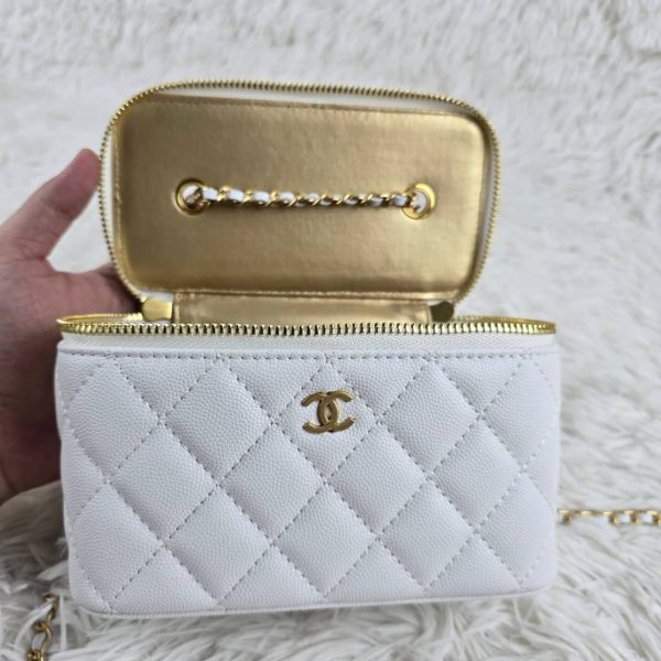 Chanel Vanity Lambskin Brushed Gold Hardware