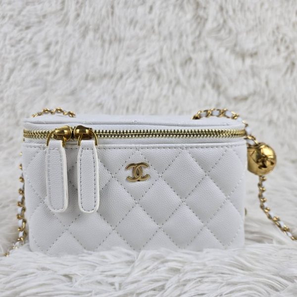 Chanel Vanity Lambskin Brushed Gold Hardware