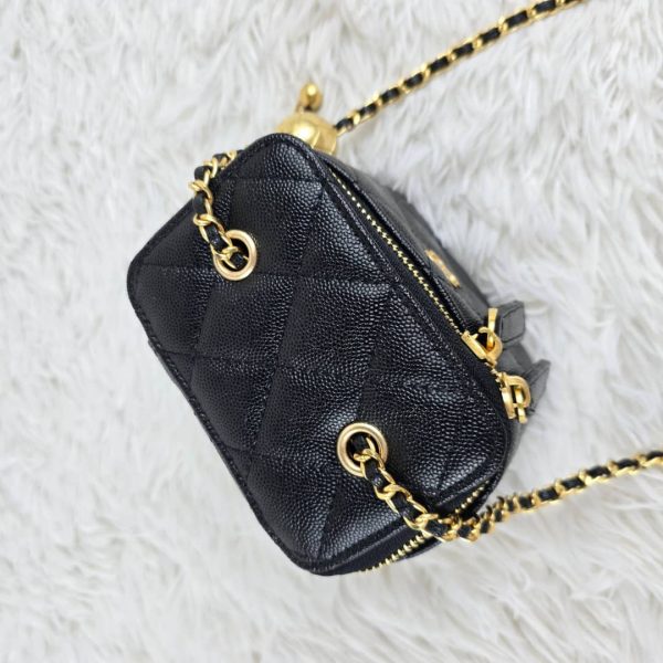 Chanel Black Vanity Lambskin Brushed Gold Hardware