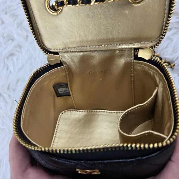 Chanel Black Vanity Lambskin Brushed Gold Hardware