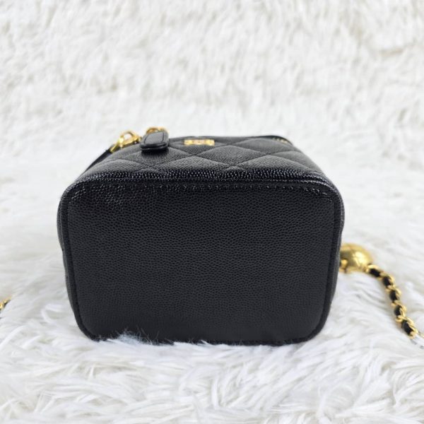 Chanel Black Vanity Lambskin Brushed Gold Hardware