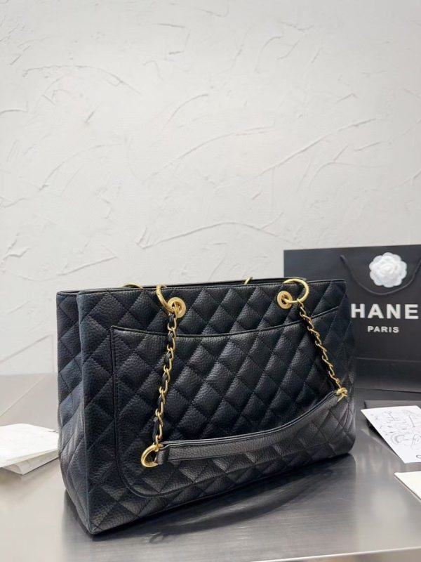 Chanel Vintage CC Chain ToteLarge Black New 2