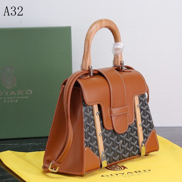 GOYARD SAIGON PM BAG BLACK & TAN 20CM