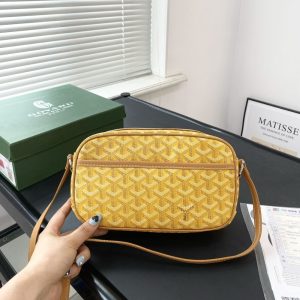 GOYARD CAP VERT BAG YELLOW 23CM