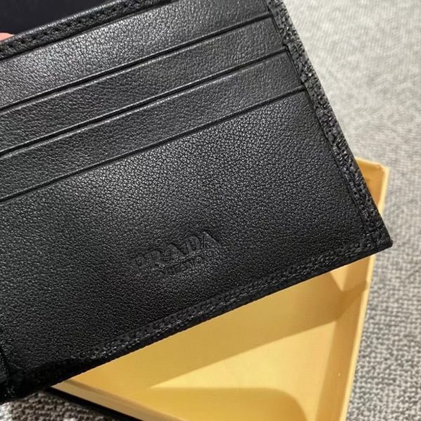 PRADA WALLET WITH TRIANGLE LOGO BLACK 12CM