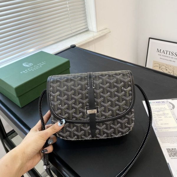 GOYARD BELVEDERE PM BAG BLACK 22CM