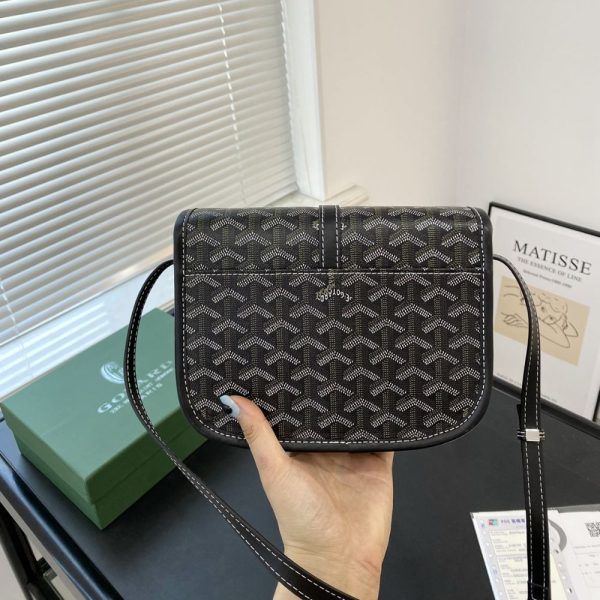 GOYARD BELVEDERE PM BAG BLACK 22CM