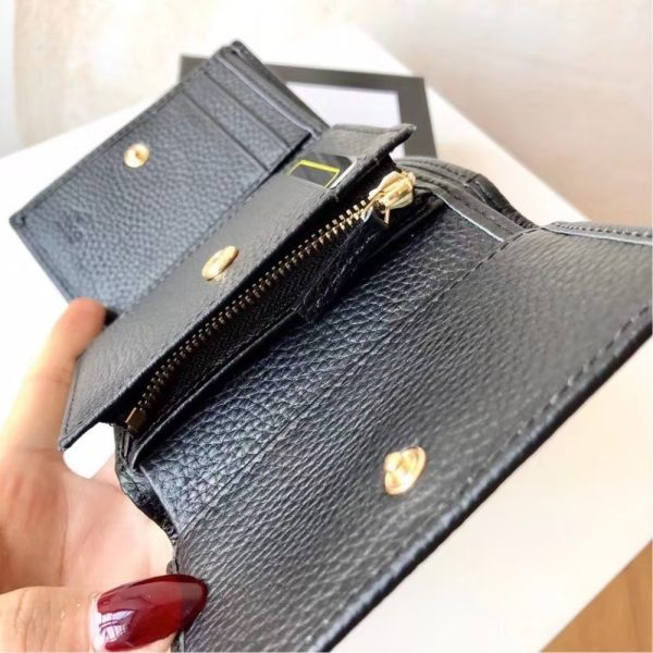 GUCCI GG MARMONT KEY WALLET BLACK 10CM 456118 CAO0G 1000