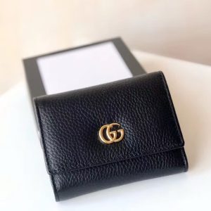 GUCCI GG MARMONT KEY WALLET BLACK 10CM 456118 CAO0G 1000