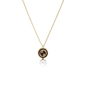 GUCCI BLONDIE PENDANT NECKLACE GOLD TONE 774620 I9757 8499