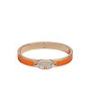 HERMES MINI CLIC ANCHOR CHAIN BRACELET ROSE GOLD TONE WITH ORANGE H209000FO8APM