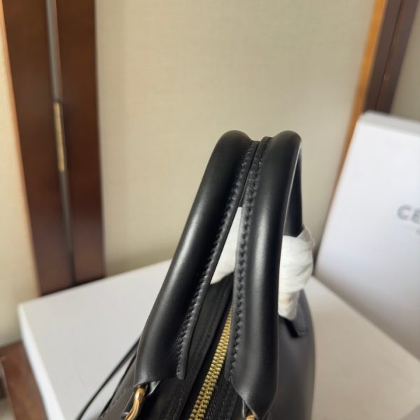 CELINE  SMALL BOSTON BAG IN SMOOTH CALFSKIN WITH CUIR TRIOMPHE BLACK