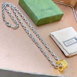 GUCCI NECKLACE GOLD AND SILVER