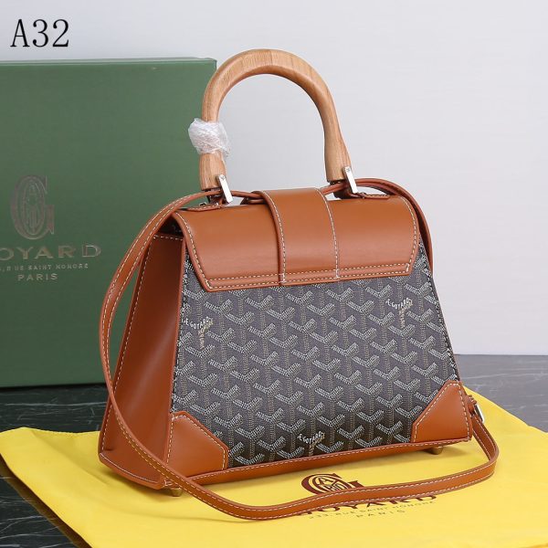 GOYARD SAIGON PM BAG BLACK & TAN 20CM