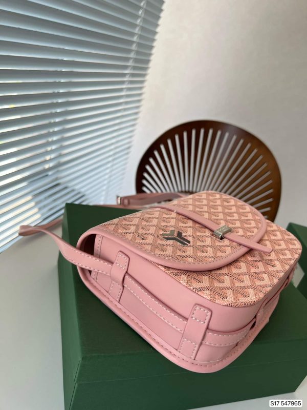 GOYARD BELVEDERE PM BAG PINK 22CM