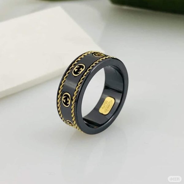 GUCCI ICON RING WITH YELLOW GOLD INTERLOCKING G 606826 I0H11 8029