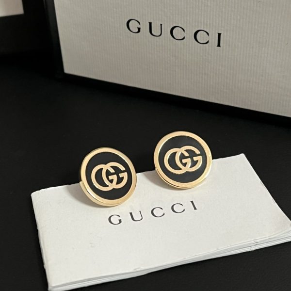 GUCCI INTERLOCKING STUD EARRINGS