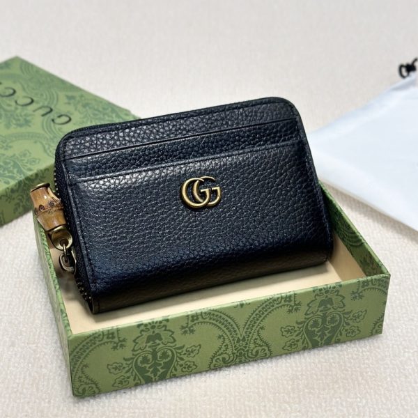 GUCCI MARMONT LEATHER WALLET BLACK 11CM 40005099