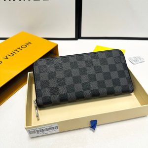 LOUIS VUITTON LOUIS ZIPPY VERTICAL LONG WALLET BLACK 20CM 8829462E11BC