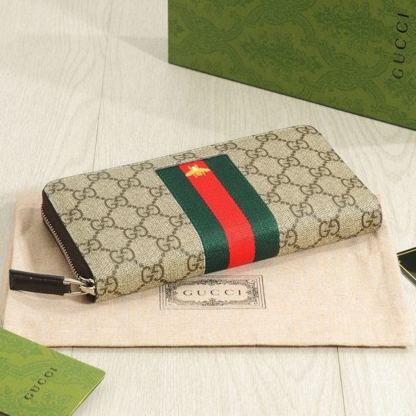 GUCCI GG SUPREME ROUND ZIPPER 21CM 90248668