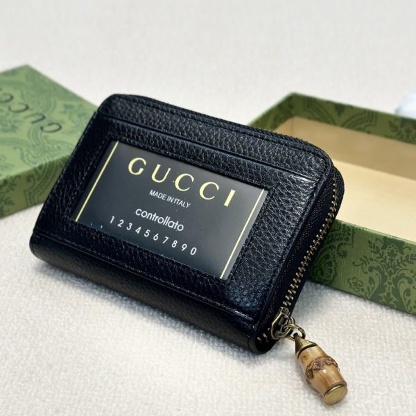 GUCCI MARMONT LEATHER WALLET BLACK 11CM 40005099