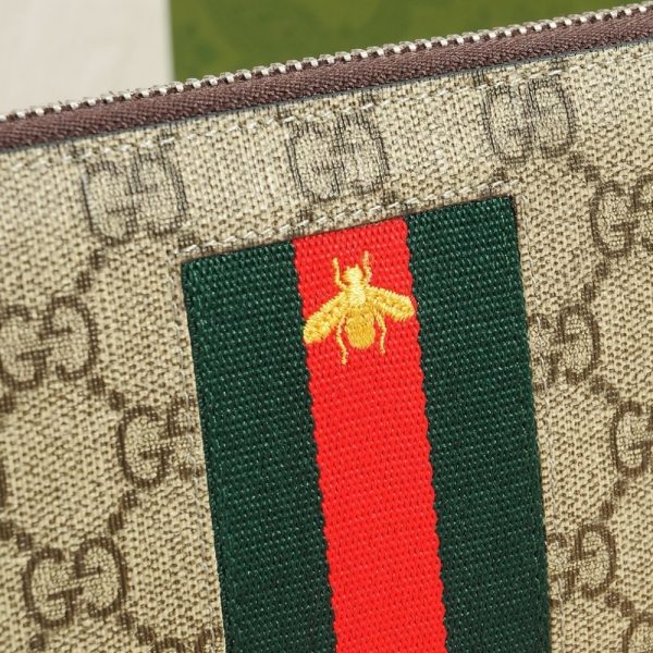 GUCCI GG SUPREME ROUND ZIPPER 21CM 90248668