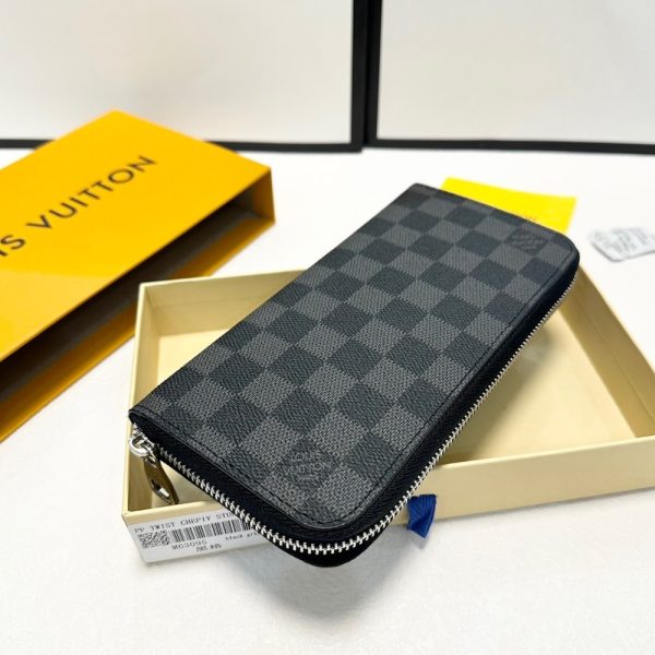 LOUIS VUITTON LOUIS ZIPPY VERTICAL LONG WALLET BLACK 20CM 8829462E11BC