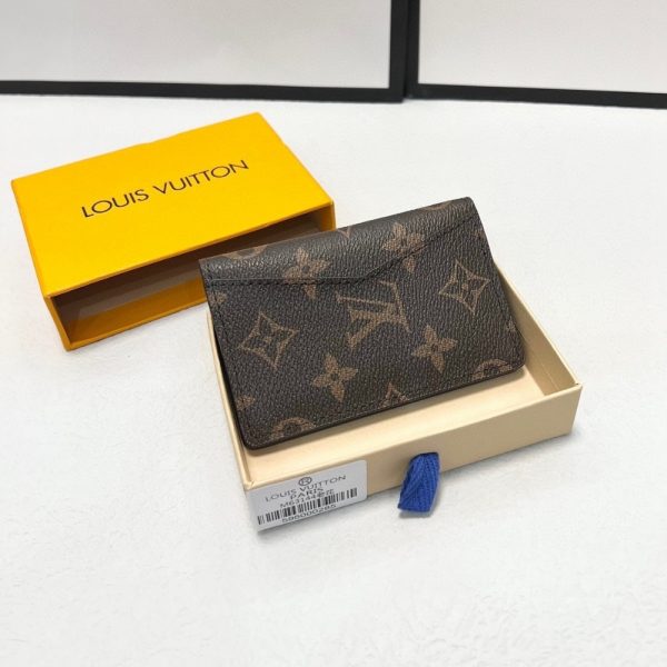 LOUIS VUITTON POCKET ORGANIZER MONOGRAM WALLET BROWN M60502 10CM