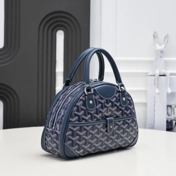 GOYARD SAINT JEANNE BAG COATED CANVAS DARK BLUE 27CM