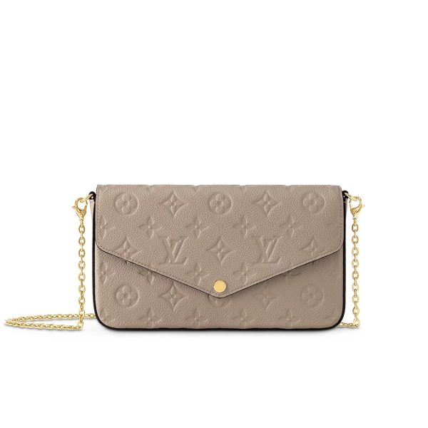 LOUIS VUITTON FELICIE POCHETTE MONOGRAM BAG BEIGE 21CM M82609