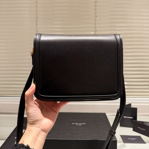 SAINT LAURENT SOLFERINO MEDIUM SATCHEL IN BOX LEATHER LINING BLACK 23CM 6343050SX0W1000