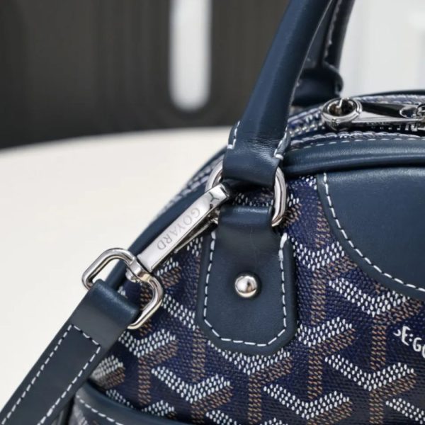 GOYARD SAINT JEANNE BAG COATED CANVAS DARK BLUE 27CM