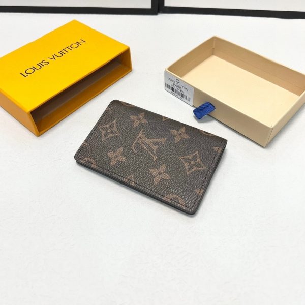 LOUIS VUITTON POCKET ORGANIZER MONOGRAM WALLET BROWN M60502 10CM