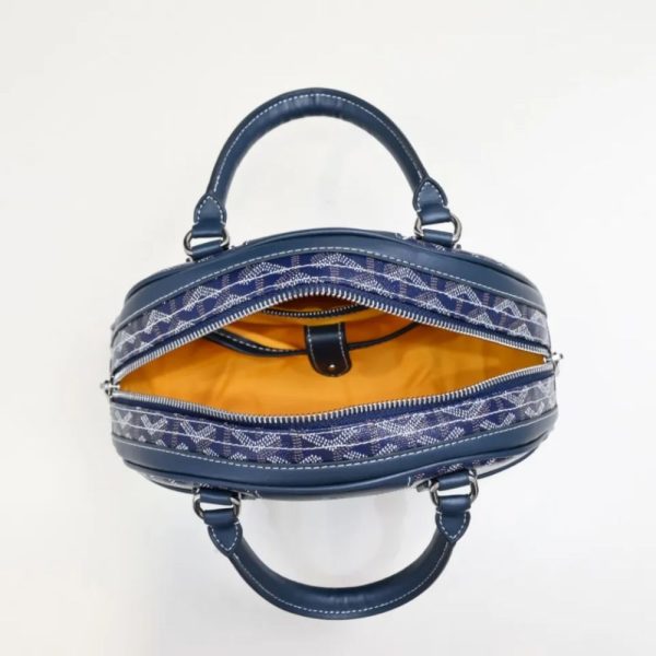 GOYARD SAINT JEANNE BAG COATED CANVAS DARK BLUE 27CM