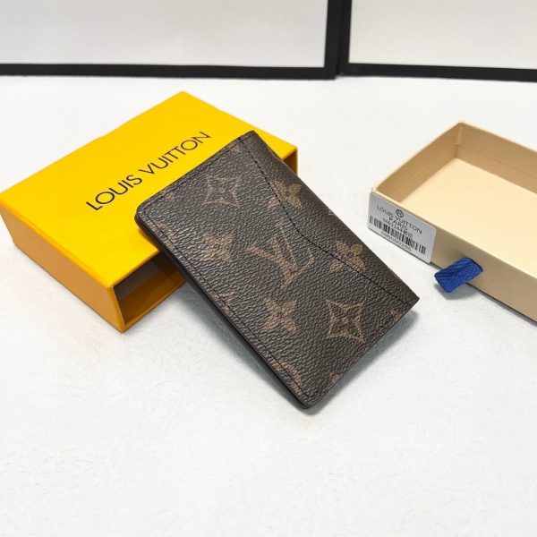 LOUIS VUITTON POCKET ORGANIZER MONOGRAM WALLET BROWN M60502 10CM