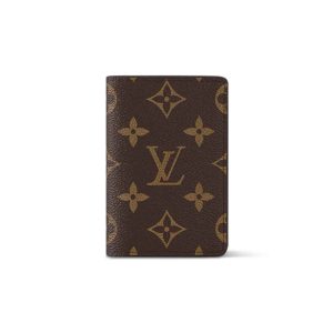 LOUIS VUITTON POCKET ORGANIZER MONOGRAM WALLET BROWN M60502 10CM