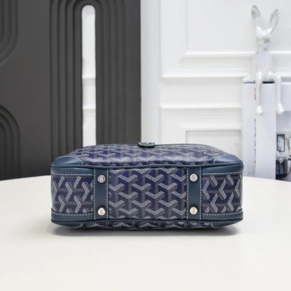 GOYARD SAINT JEANNE BAG COATED CANVAS DARK BLUE 27CM