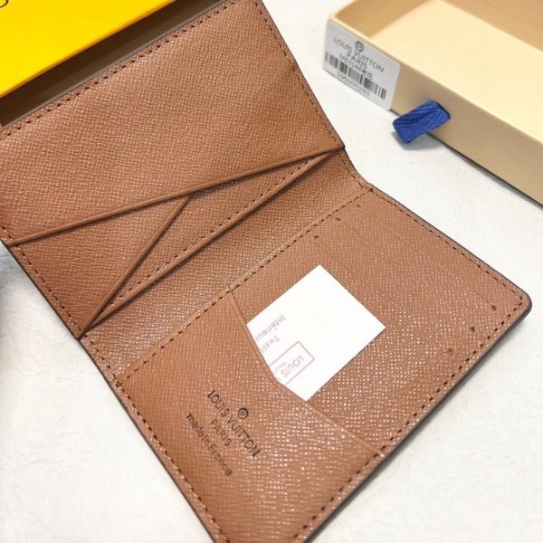 LOUIS VUITTON POCKET ORGANIZER MONOGRAM WALLET BROWN M60502 10CM