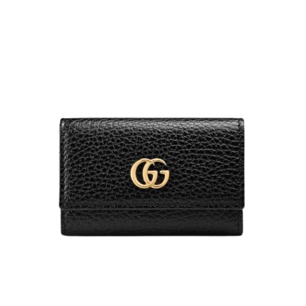 GUCCI GG MARMONT KEY WALLET BLACK 10CM 456118 CAO0G 1000