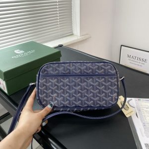 GOYARD CAP VERT BAG DARK BLUE 23CM