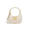 VALENTINO STUD SIGN CALFSKIN HOBO BAG IN WHITE 1W2B0K69EIMI16