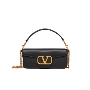 VALENTINO LO? CALFSKIN SHOULDER BAG IN BLACK 1W2B0K30ZXL0NO